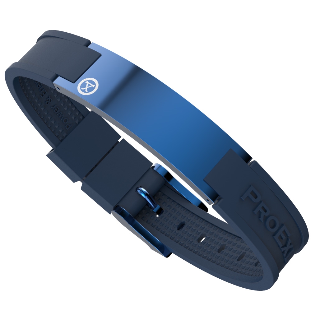 ProExl Carbon Blue Sports Magnetic Bracelet Blue Strap